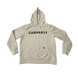 Carhartt Hoodie Off White Streetwear Sweatshirt Kangaroo Pocket Yth L Fits W-S M